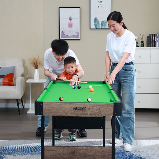 Top Sports Family Foldable Children's Pool Table Home Installation-Free Three-in-One Indoor Multi-Function Table Table Tennis Table 150cm Three-in-One (TP-5909) Green Cloth