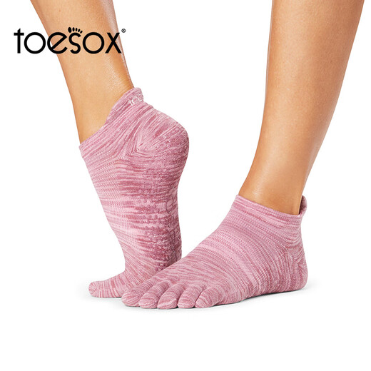 Toesox Yoga Socks Professional Fitness Pilates Socks Dance Non-Slip Breathable Sports Toe Socks Clearance Off Size Black X Straps S (34~38 Sizes)