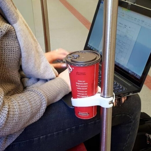 Baichao Bicycle Water Cup Holder Holds Milk Tea Kettle Stand No-Punch Coffee Cup Electric Vehicle Water Cup Portable Storage Bracket White No-Punch (Portable) Milk Tea Coffee Cup Model