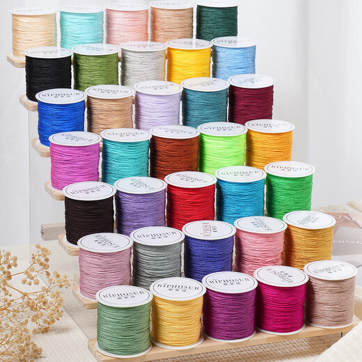 Aifsa No. 72 jade wire braided rope hand rope bracelet special necklace rope pendant lanyard handmade material diy braided wire No. 72 jade wire/red/0.8mm/50m