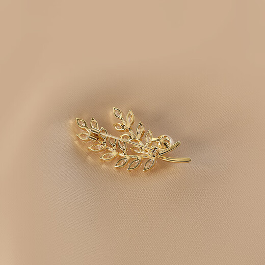 Leaf brooch women's niche exquisite and high-end temperament brooch high-end coat corsage leaves