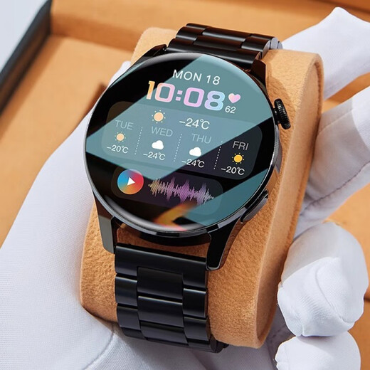 Général 2025 Nouveau GT5 Smart Watch Men appelant NFC Mesure de la pression artérielle Modèle d'image principale de la fréquence cardiaque [Bluetooth Call Rappel Message Multi-Sport Assistant vocal