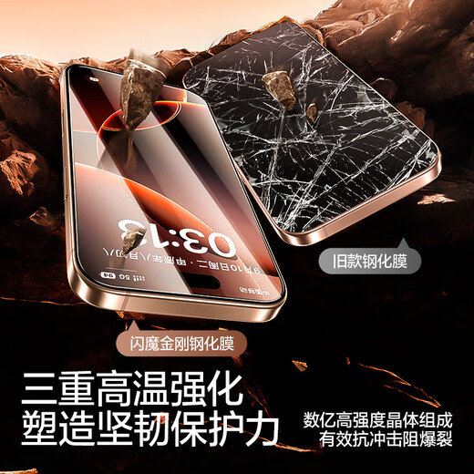 Flash Magic is suitable for Apple 16/16pro tempered film iphone16promax mobile phone film non-full screen without black edges 16plus high-definition anti-fingerprint, explosion-proof and anti-fall 15 protective film, ultra-clear anti-explosion and anti-fingerprint 2 pieces + artifact Apple 16Pro