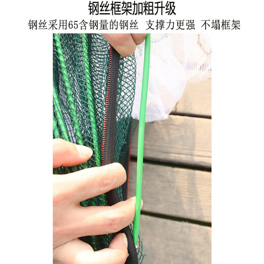 TULX folding shrimp cage, fish cage, eel and loach fishing cage, fishing net, lobster net, shrimp net, fish net, catch crab pot, 20-hole fan-shaped, white, luminous and bold, 20 packs of bait + gifts