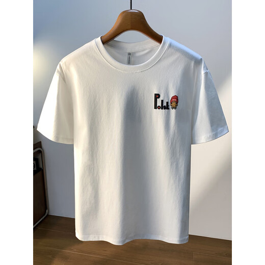 
Semir large size 200 Jin [Jin equals 0.5 kg] round neck short-sleeved T-shirt for men 2025 summer Hong Kong style printed cotton T-shirt plus fat plus size men JSW9928 white M Recommended 90-108 Jin [Jin equals 0.5 kg]