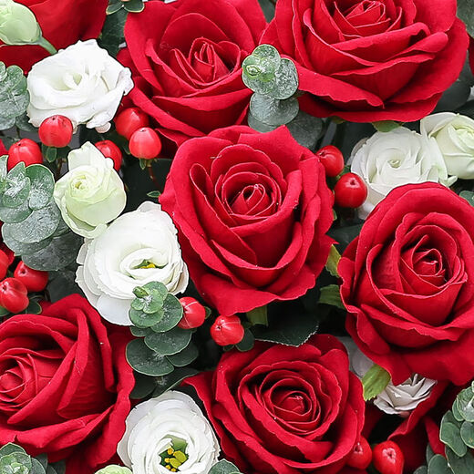 Aihuaju Flower Express Flower Gift Red Rose Birthday Gift for Girlfriend and Wife Confession Bouquet Delivered Within Hours in the City My Only Love 11 Corolla Roses |dy397