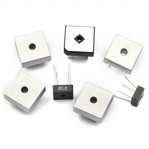 Dafuri KBPC5010 rectifier bridge stack KBPC3510/2510/5010 square bridge single-phase flat foot 50A1000V square KBPC1010 10A 1000V round foot (2 pieces)