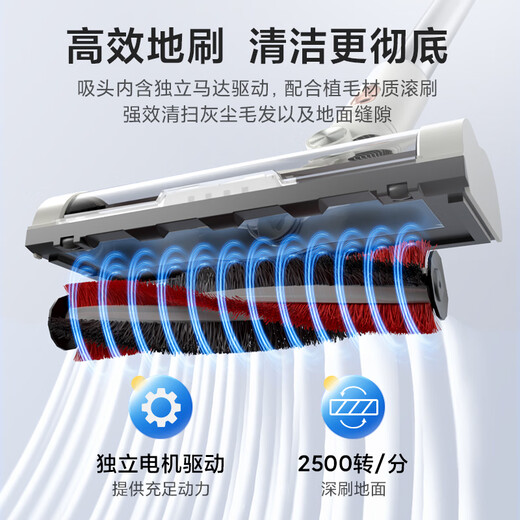 AUX wired vacuum cleaner household upgraded electric floor brush double dust cup handheld carpet type large suction low noise small high-power powerful pet hair suction AXC-22AV10A