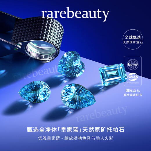 Rarebeauty royal blue topaz earrings female niche design gemstone silver earrings high-end birthday gift for girlfriend