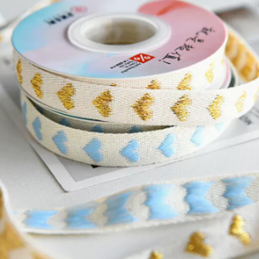 Ribbon ribbon holiday gift packaging with diy decorative ribbon cake baking packaging with ethnic style straps deep red love 1.6cm*9m