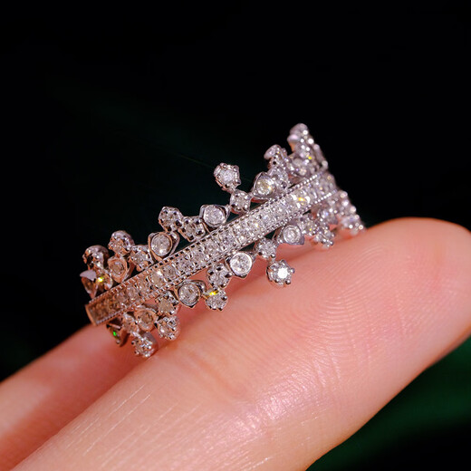 Hunter 18K gold cluster real ring luxury retro crown women's ring personalized jewelry fashion wedding ring lover gift for women women's size 12