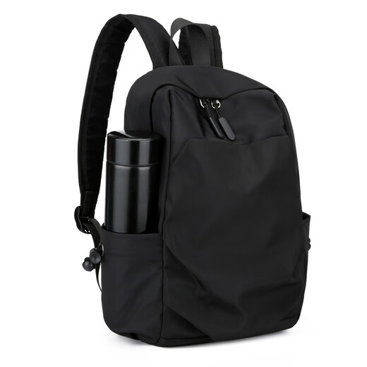 
Bupad brand mini small backpack men's new style backpack men's small trendy lightweight schoolbag casual travel bag black small [24*35*12cm]