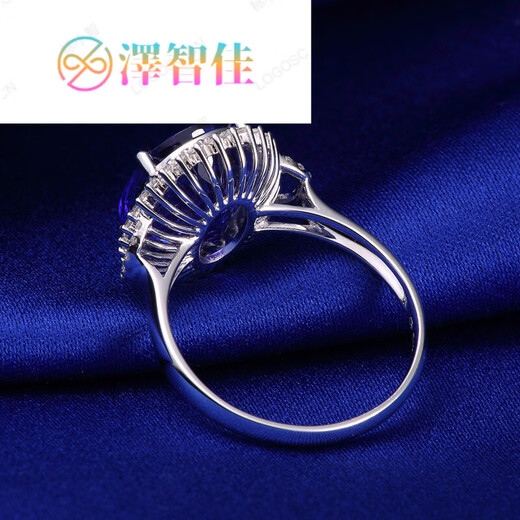 Zezhijia gold group inlaid luxury tanzanite ring inlaid with colored gemstone ring jewelry jewelry ring jewelry jewelry