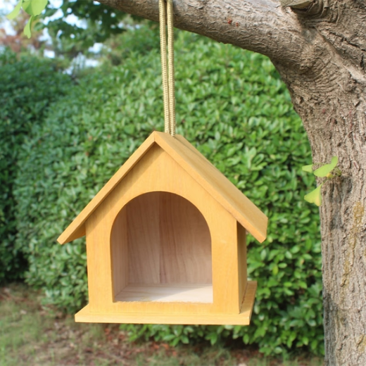 Runhuanian solid wood bird's nest bird's nest decorative bird cage outdoor bird house wooden pearl sparrow bird house peony parrot breeding box log trumpet