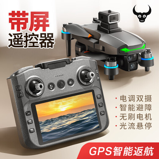 Beast Drone SG601PRO HD Remote Control Aircraft with Screen Remote Control GPS Positioning and Return Brushless Drone Quadcopter Entry-Level Toy SG601PRO/Screen Remote Control/GPS Positioning and Return Three Electric Version Free Helipad + Strobe Light + Free Replacement