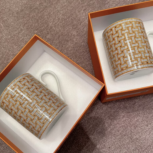 Hermes coffee cup 24 gold mosaic mug New Year's gift 300ml New Year's gift gold 300ml