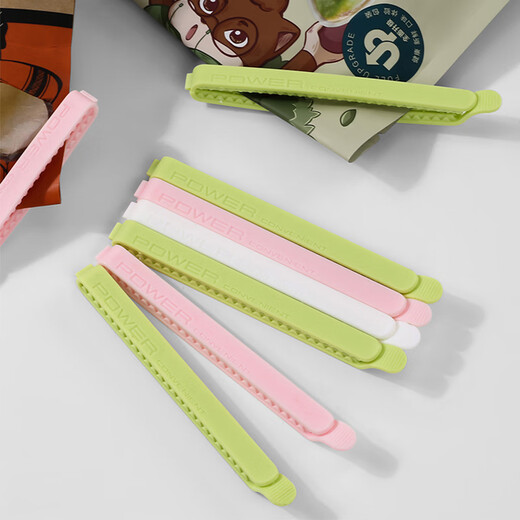 Baishengniu food-grade sealing clips for fresh-keeping plastic bags, snack clips, kitchen sealing clips, food tea bag moisture-proof clips, small size 20 pieces, random colors