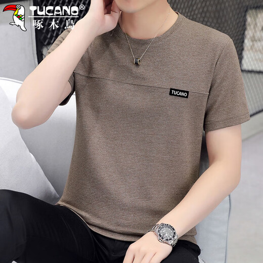 啄木鸟（TUCANO）短袖t恤男圆领夏季宽松凉感半袖薄款打底衫男士高端衣服