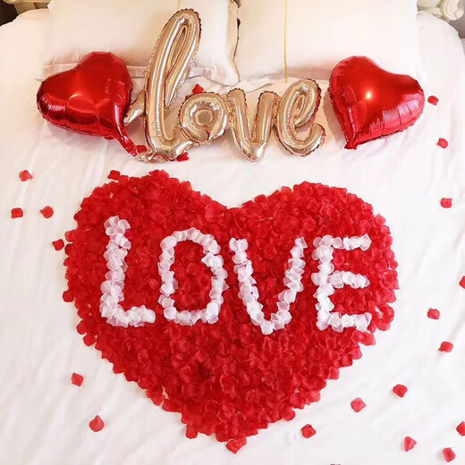 Abaoli simulated rose petal knot wedding confession decoration hand sprinkled flowers birthday proposal manufacturing romantic wedding room decoration supplies