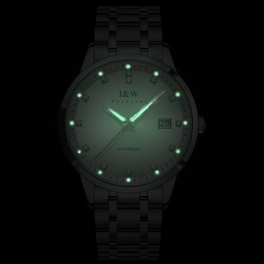 Aiwachi Swiss brand watch men's mechanical watch fully automatic imported movement luminous moon phase men's watch Christmas and New Year gift imported movement 683 steel belt snowflake white free engraving