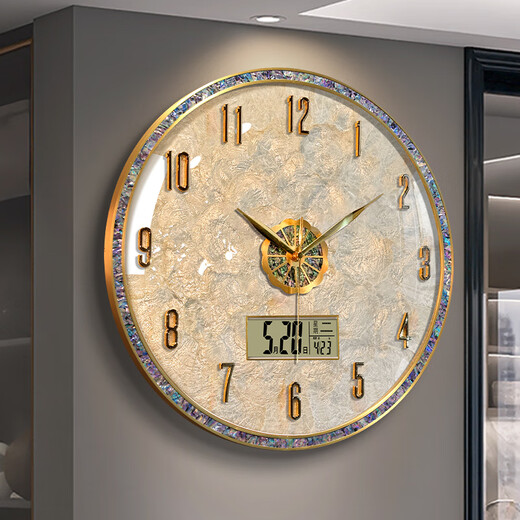 ZUNELL wall clock living room 2026 new light luxury high-end home high-end modern simple high-end art clock wall hanging perpetual calendar small size