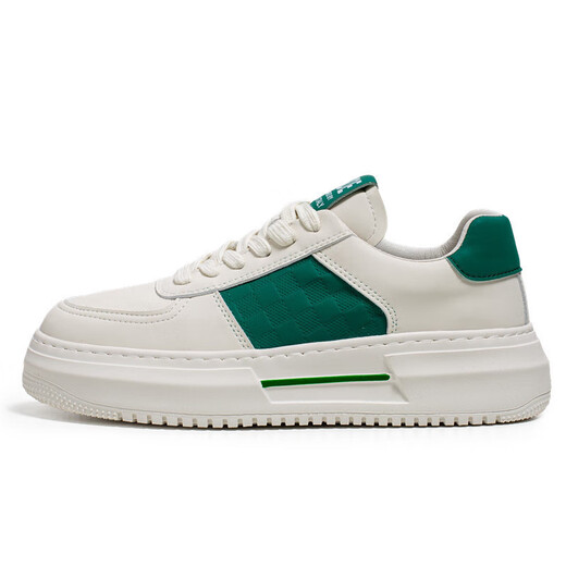 Rongxitu (RONGXITU) men's shoes spring little white Korean style trendy thick-soled sports and casual shoes 9906 white and green 40