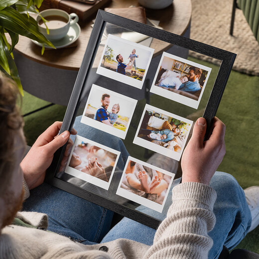 Fuji (FUJIFILM) one-time imaging photo paper wide format five-inch film wide 300/210/400/evo instant camera link wide mobile phone photo printer photo white border (20 photos) storage box + warm orange moment photo album + refrigerator magnet + frame sticker