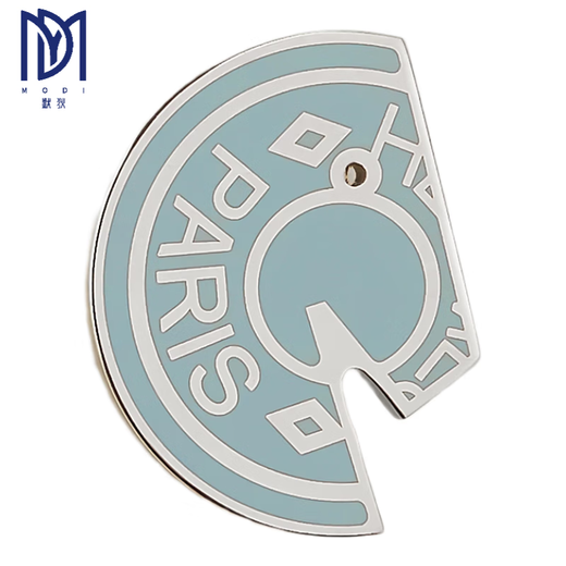 爱马仕（HERMES）男女同款袖扣衬衫扣马图漆金属袖钉精致优雅百搭 蓝色