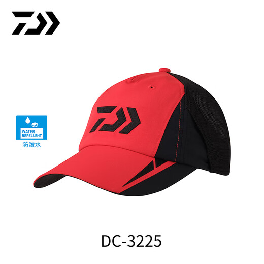 DAIWA Spring/Summer 25 DC-3225 Half Mesh Fishing Hat Water-Repellent Baseball Cap Duck Bill Sun Hat Sun Hat Black One Size