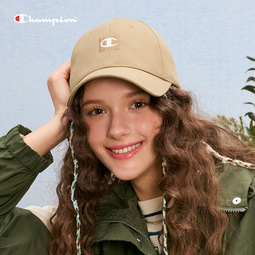 Champion美国冠军2025新款鸭舌帽男女 经典简约休闲棒球帽 25SSH61 卡其色