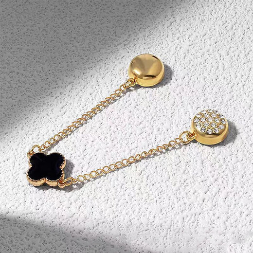 Shufen trouser legs shortened artifact for women 2026 new Korean version personalized portable fixed buckle magnetic four-leaf clover seam-free adjustment buckle Q0116 four-leaf clover magnetic buckle (pair)