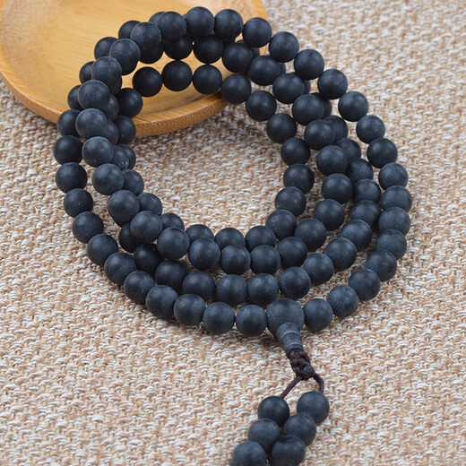 DL 1998 Fat Donglai same medicine amber bracelet natural 68mm Buddha bead necklace sandalwood cultural toy for men and women 8mm 108 pieces