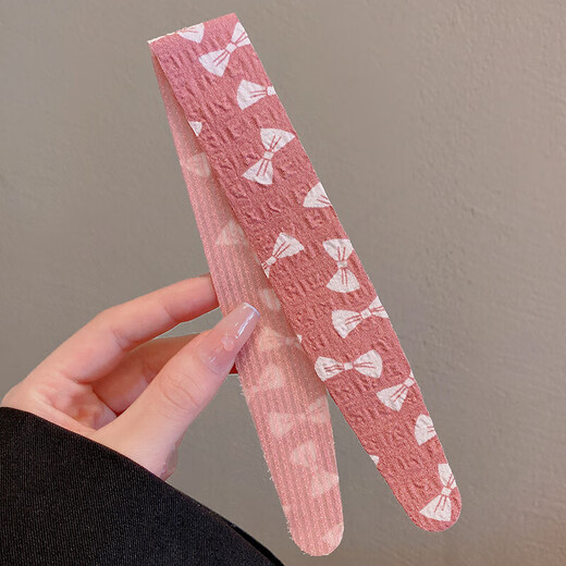 Velcro headband, broken hair finishing artifact, women's hair sticky bangs, hairband, adult and children's lengthening magic sticker, black bow