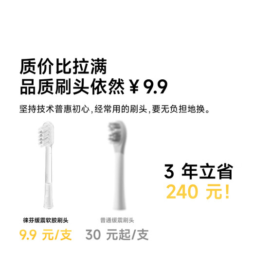 LaiFen LaiFen New Generation Sweeping Electric Toothbrush SE Sensitivity Brush Home Comfortable Cleaning and Gum Protection LaiFen Lightweight and Portable Valentine's Day Gift for Couples to Boyfriend/Girlfriend Matte Gray