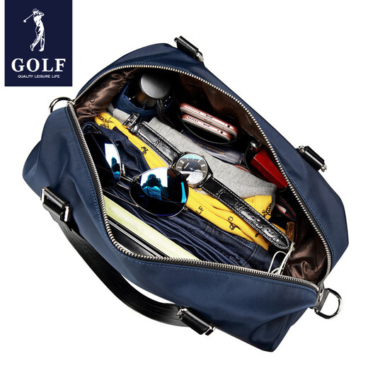 高尔夫（GOLF）男士旅行包大容量商务登机手提包迷彩健身包短途轻便行李袋女 蓝色. 大