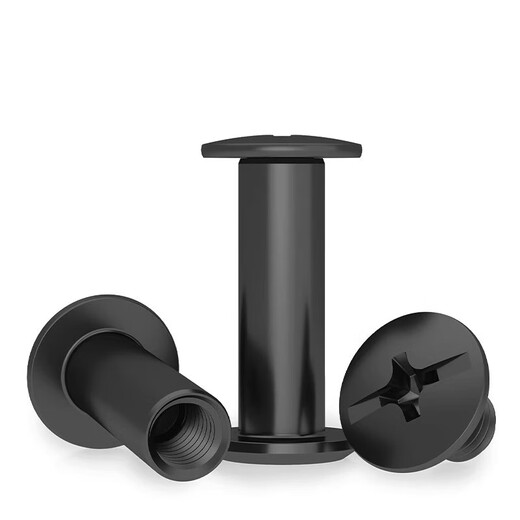 Gold super black 304 stainless steel mother-in-law rivet locking screw nut photo album account book recipe nail docking M3M4M5 4*4 (10 sets)