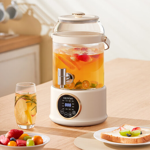 Xike Faucet Health Pot Constant Temperature Kettle Flower Tea Bucket Fruit Tea Bucket Household Multifunctional Teapot Stew All-in-One Large Capacity Flower Teapot 3L with Tea Leak 304 Stainless Steel + Appointment + Automatic Insulation