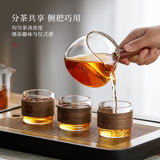 Niye tea set complete teapot electric ceramic stove set tea cup tea boiler with electric heating tea stove side handle pot set high-end