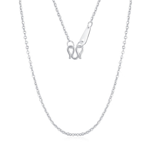 BOC Yijin PT950 platinum necklace for women, fashionable and versatile, 0-shaped M buckle clavicle chain, Mid-Autumn Festival gift for girlfriend and wife, platinum O-shaped chain, M buckle necklace, gold weight about 2.9g