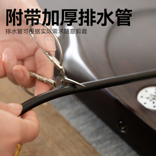 Tea tray and saucer made in Tokyo, whole piece of ebony solid wood Kung Fu tea set, light luxury, high-end imported household drainage, Ruyi tea tray