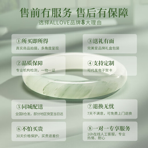 ALLOVE Tianshan Jade Bracelet Women's Gold Silk Jade Bracelet Girls Birthday Gift for Girlfriend, Wife, Mom, Lady Light Luxury