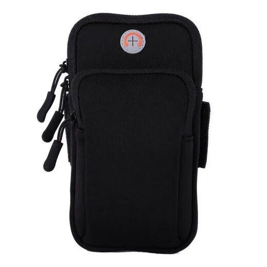 Zailu running arm bag, multi-functional, universal, large-capacity outdoor mobile phone bag, fitness mobile phone storage bag for men and women, black, universal for mobile phones within 7 inches