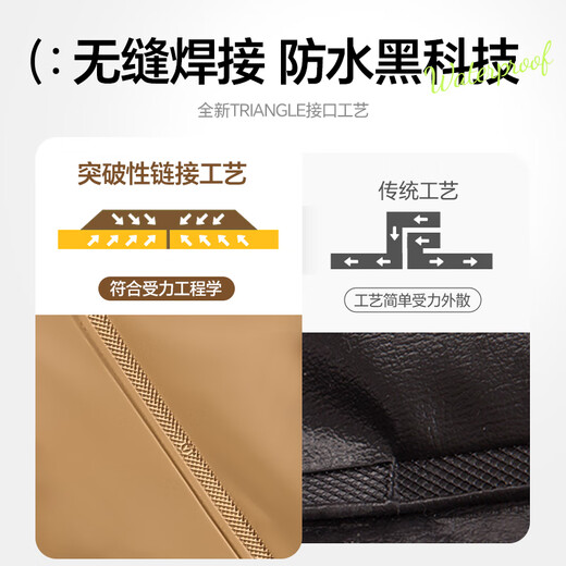 Mondorf waders, wading pants, sea suits, full-body waterproof fish pants, rain pants, lower body men's leather pants, jumpsuits, fishing pants, thickened, thickened 100 silk, fashionable khaki half, size 42, ultra-thick tendon sole shoes, shipped from Beijing warehouse