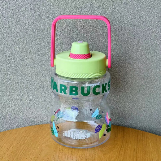 Starbucks gran taza de verano Kettle clásico clásico menta blanco verde blanco al aire libre taza de agua portátil de alto valor 1050ml menta verde clásico sports water copa