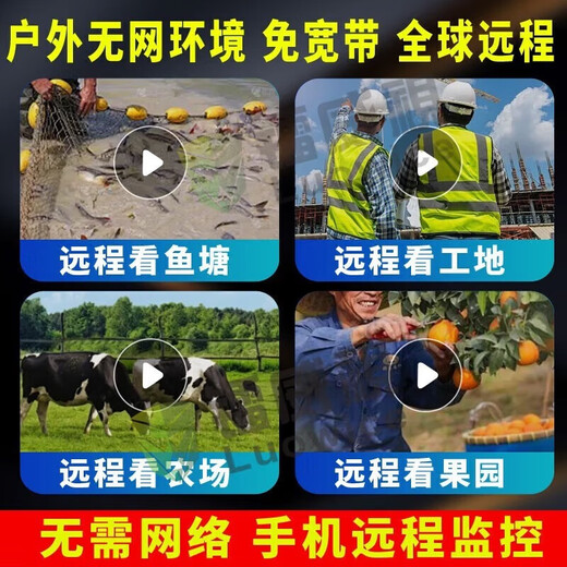 镭威视4g摄像头终身免流量监控器可对话网络无需wifi360度全景无死角带夜视无线手机远程室户外追踪农村 免充值】超清三摄三画面+64G