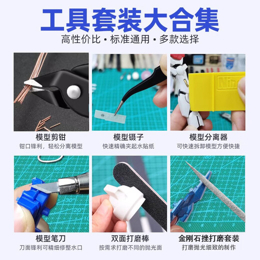 乐哲高达模型水口钳魔动拼装核剪笔刀斜剪钳手工锋芒军事儿童玩具套装