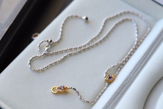 IosnIOSN Shadow Spirit Snake Natural Ruby Tanzanite s925 Silver Necklace Tanzanite Pendant High-end Design Tanzanite Spirit Snake Chain