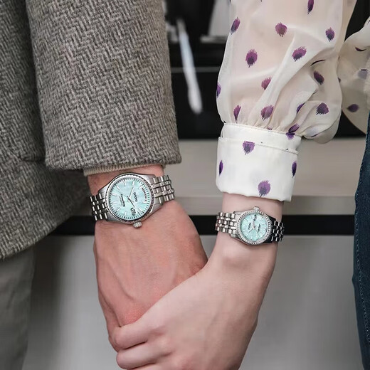 梅花（Titoni）瑞士手表女宇宙系列自动机械钢带女表皓石27mm 729-S-719贝壳盘钢带