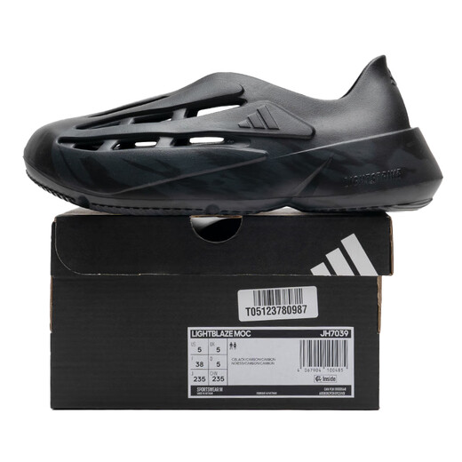 阿迪达斯 （adidas）休闲鞋男2025年夏季LIGHTBLAZE MOC一脚蹬凉鞋轻便舒适透气运动鞋 JH7039/黑色 46