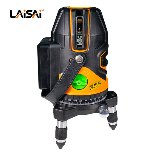 Láser Láser Luz verde Nivel de luz de 5 alambres con láser infrarrojo láser LSG686SPD Instrumento de marcado Medidor de nivel de alta precisión [Cursor verde estándar + trípode] LSG686SPD